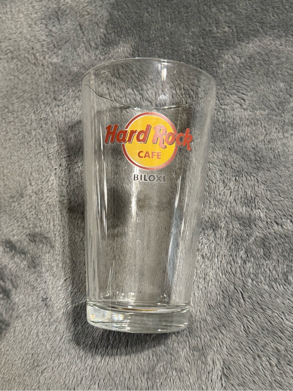 Hard Rock Cafe Biloxi Logo Clear Beer Glass 20oz By Libbey